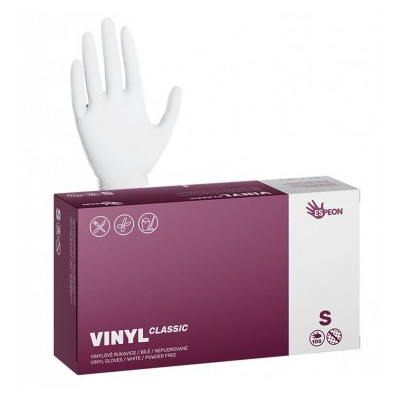 Jednorázové vinylové rukavice Espeon VINYL CLASSIC bílé...