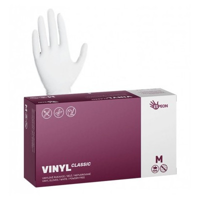 Jednorázové vinylové rukavice Espeon VINYL CLASSIC bílé...